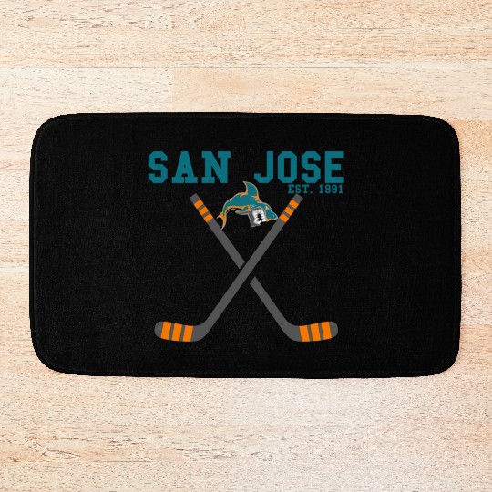 San Jose Sports Team Est 1991 Novelty Athletic Bath Mats