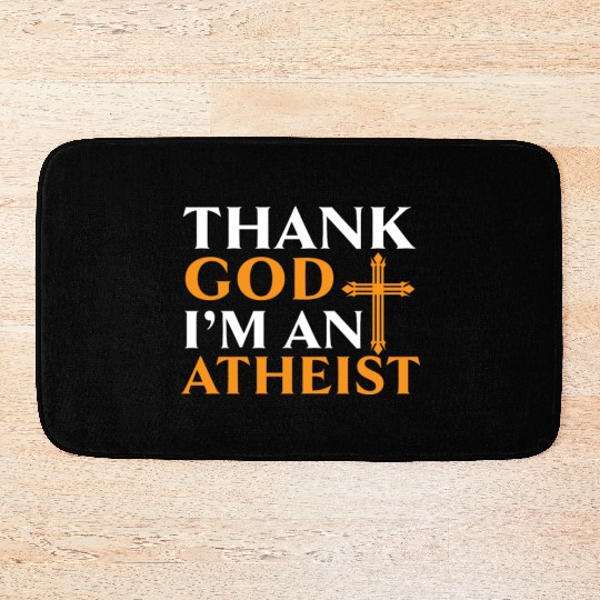 Atheism Anti-Religion Agnostic Freethinker Atheist Bath Mats