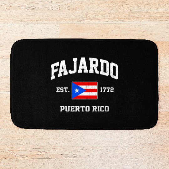 Fajardo Puerto Rico Boricua Flag Athletic Style Bath Mats