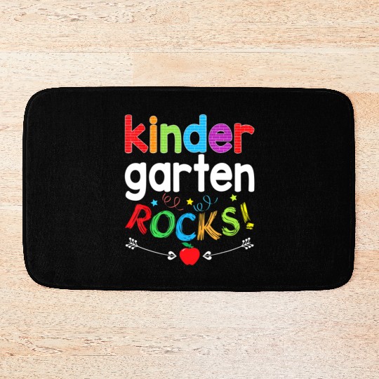 Kindergarten Rocks Back To School Kid Teacher Stud Bath Mats
