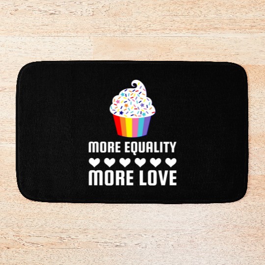 LGBT More Equality More Love Bath Mats LGBTQ Gay