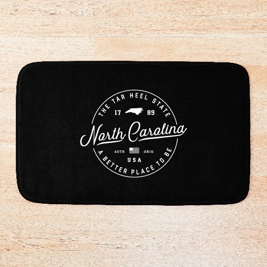 Warm North Carolina Badge Logo Bath Mats
