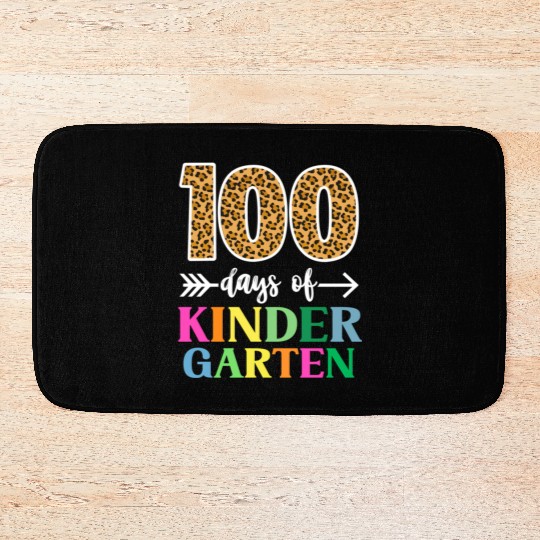100 Days Of Kindergarten School Teacher Smarter Bath Mats