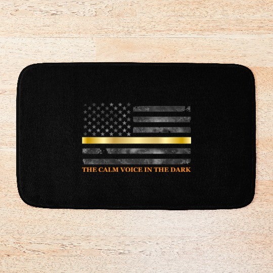 Dispatcher - Thin Yellow Gold Line 911 Emergency Bath Mats