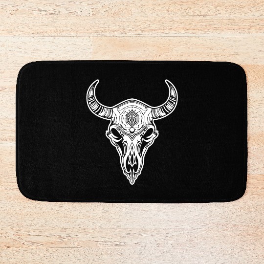 Cow Skull Boho Bath Mats