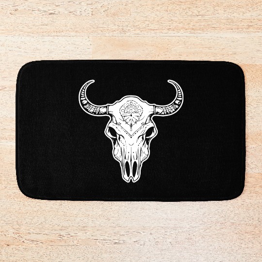 Cow Skull Boho Bath Mats