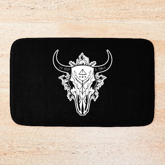 Cow Skull Boho Bath Mats