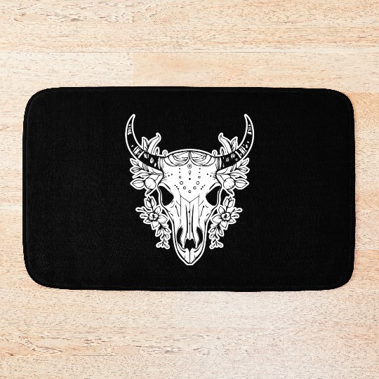 Cow Skull Boho Bath Mats