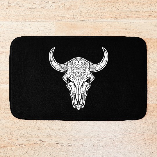Cow Skull Boho Bath Mats