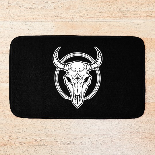 Cow Skull Boho Bath Mats