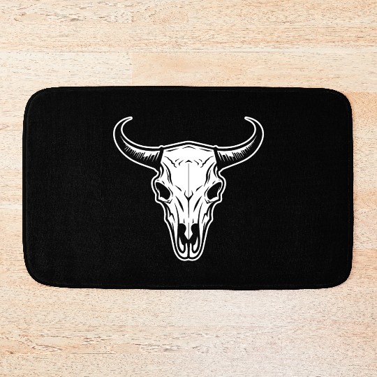 Cow Skull Boho Bath Mats