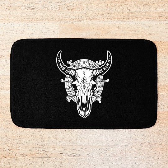 Cow Skull Boho Bath Mats