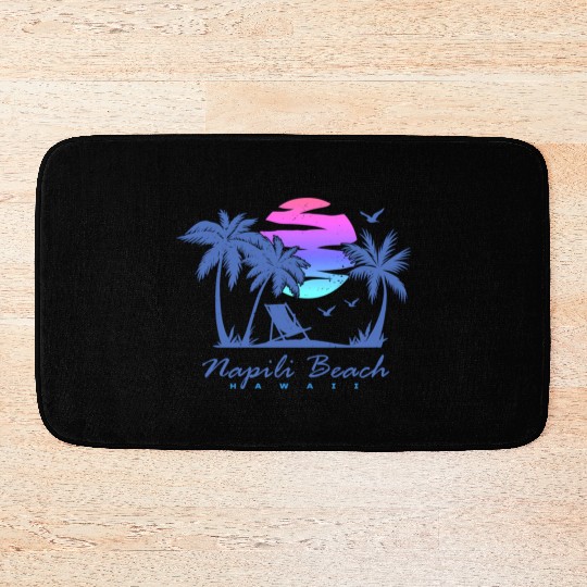 Napili Beach Hawaii Family Vacation Sunset Bath Mats