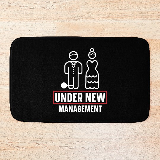 Bride And Groom Wedding Day Marriage Just Married Bath Mats