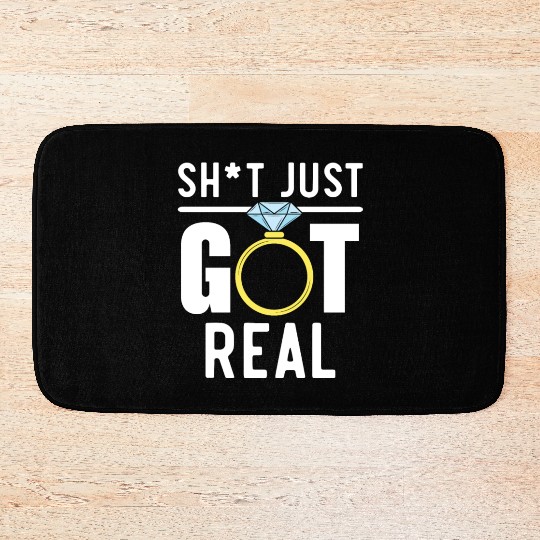 Bride And Groom Wedding Day Marriage Just Married Bath Mats