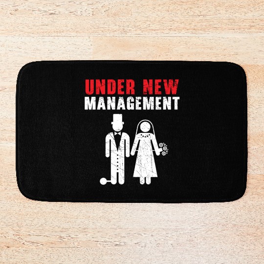 Bride And Groom Wedding Day Marriage Just Married Bath Mats