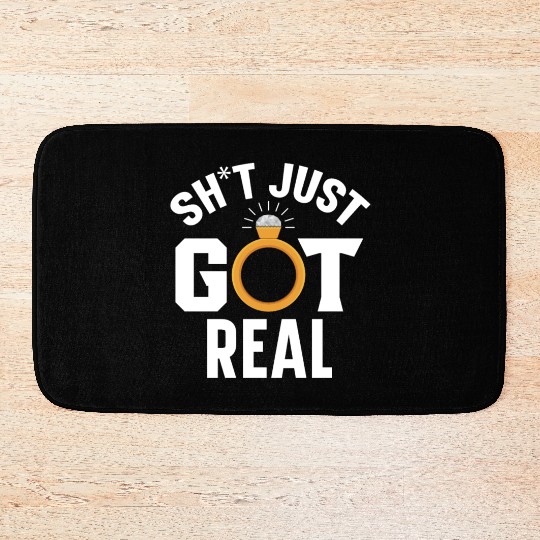 Bride And Groom Wedding Day Marriage Just Married Bath Mats