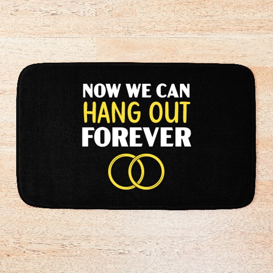 Bride And Groom Wedding Day Marriage Just Married Bath Mats
