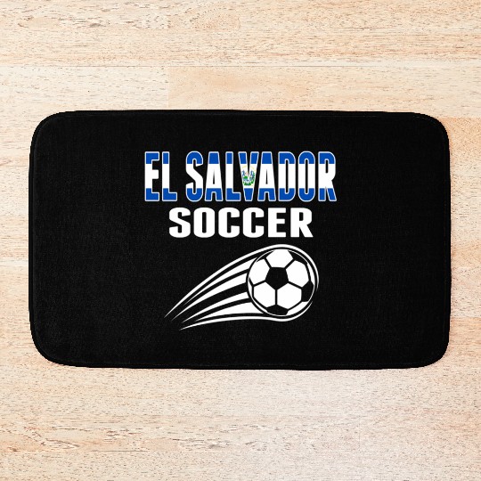 El Salvador Soccer Fans Jersey Salvadorean Bath Mats