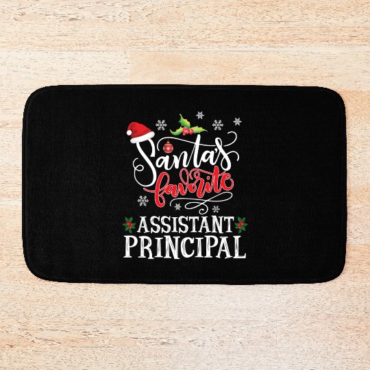 Santa'S Favorite Assistant Principal Party Bath Mats