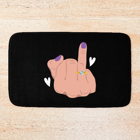 Bride And Groom Wedding Day Marriage Just Married Bath Mats