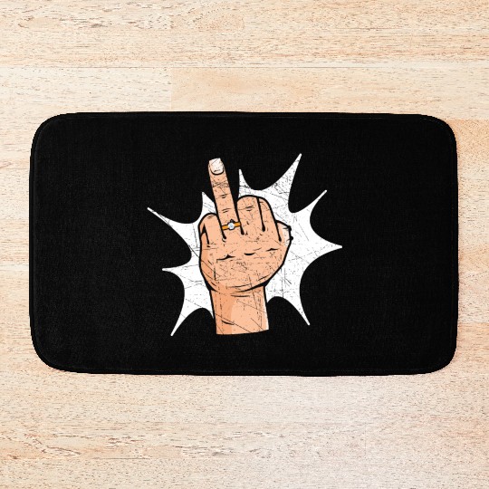 Bride And Groom Wedding Day Marriage Just Married Bath Mats