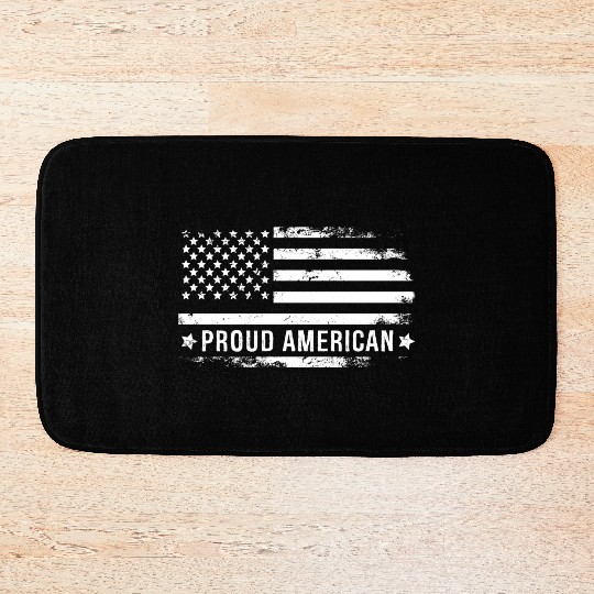 I Am A Proud American And Patriot Bath Mats