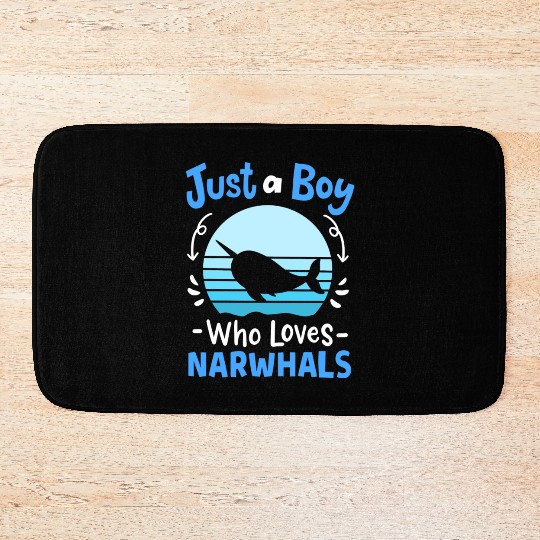 Narwhals Whales Narwhal Lover Retro Bath Mats
