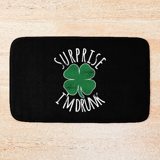 Surprise I'M Drunk Shamrock St Patrick'S Day Bath Mats