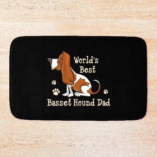 World s Best Basset Hound Dad Dog Owner Bath Mats