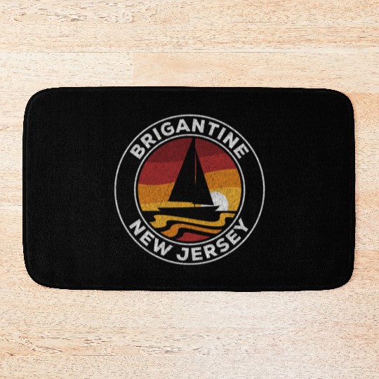 Brigantine New Jersey Sailboat 70S Sunset Bath Mats
