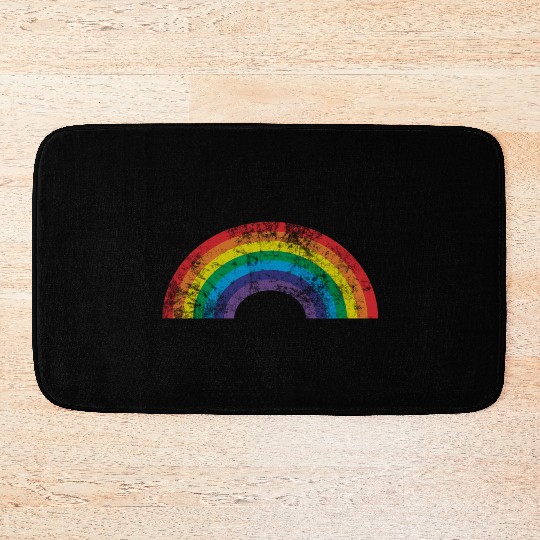 Rainbow 70'S 80'S Style Bath Mats