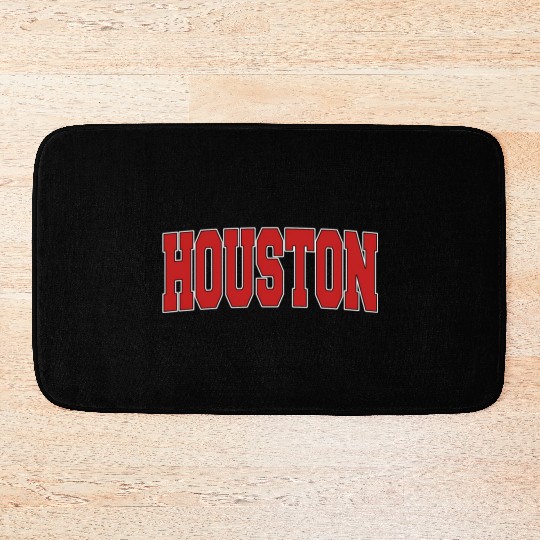Houston Tx Texas Varsity Style Usa Sports Bath Mats