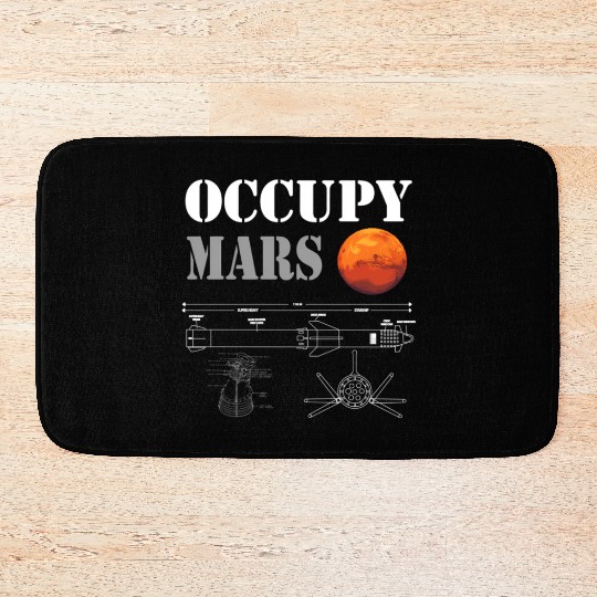 Occupy Mars Starship Rocket Bath Mats