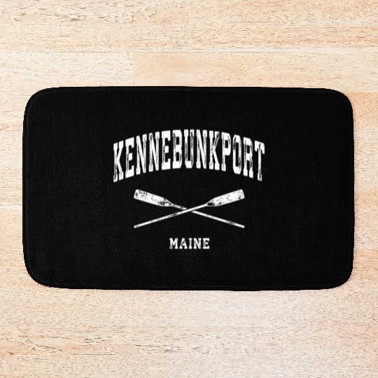 Kennebunkport Maine Nautical Crossed Oars Bath Mats