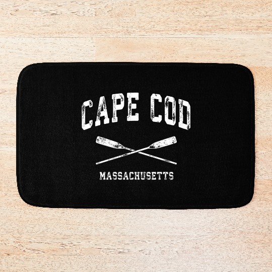 Cape Cod Massachusetts Nautical Crossed Oars Bath Mats