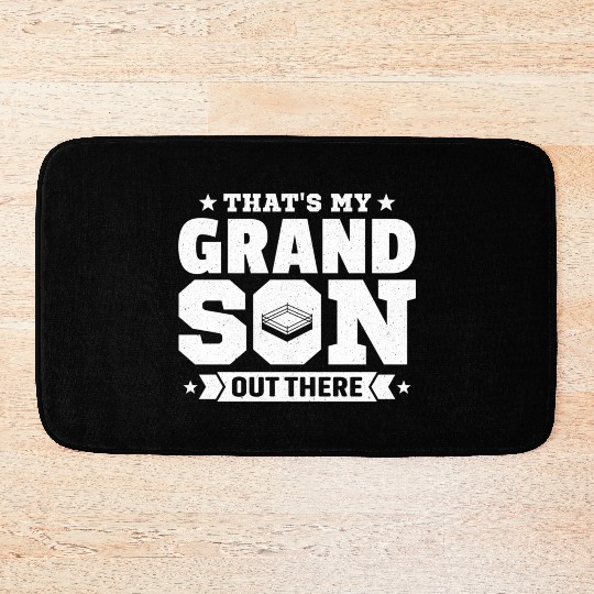 That'S My Grandson Out There Wrestling Bath Mats