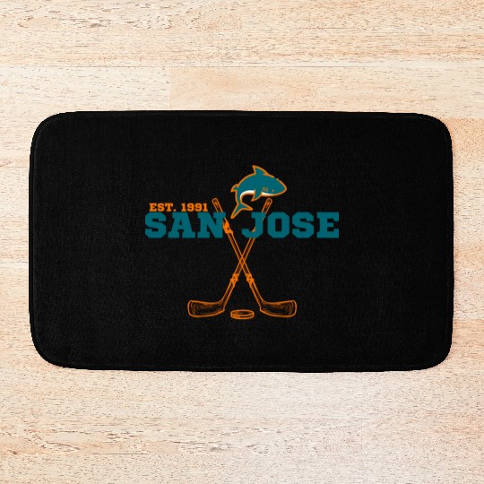 San Jose Est 1991 Sports Team Novelty Athletic Bath Mats