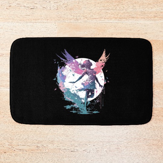 Dancing Watercolor Fairy Girls Dancer Ballet Butte Bath Mats