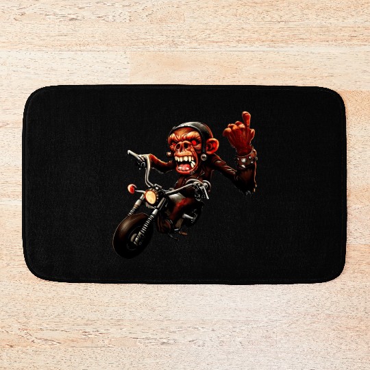 Zombie Raider Monkey Rockstar Bath Mats