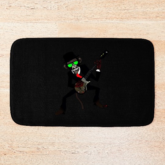 Zombie Monkey Guitar Electric Bath Mats