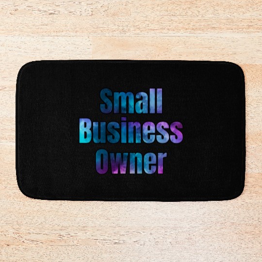 Small Business Owner watercolor Bath Mats