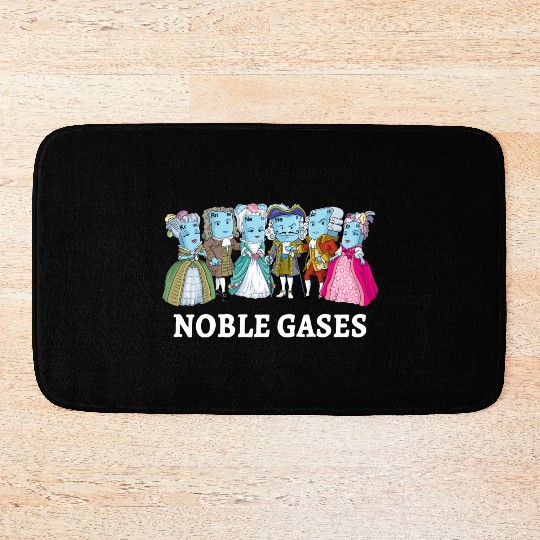 Noble Gases Science Pun Joke Funny Periodic Table Bath Mats