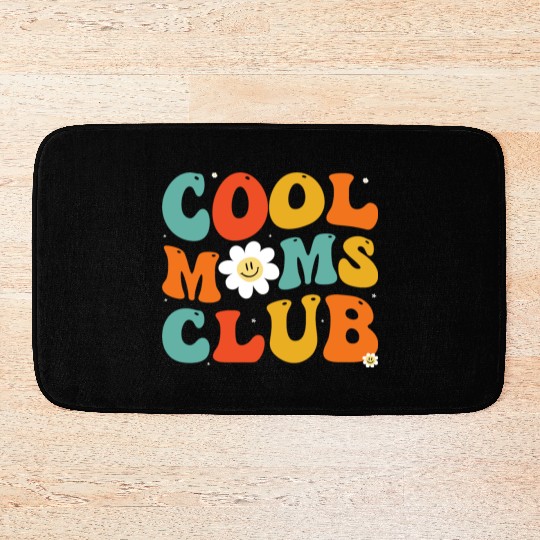 Cool Moms Club Groovy Hippie Theme Mother Day Bath Mats