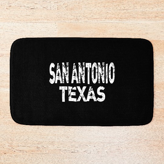 San Antonio Texas Distressed Bath Mats