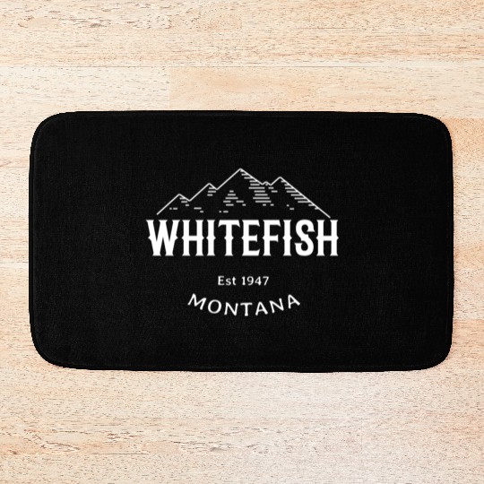 Whitefish Montana Rocky Mountains Novelty Bath Mats