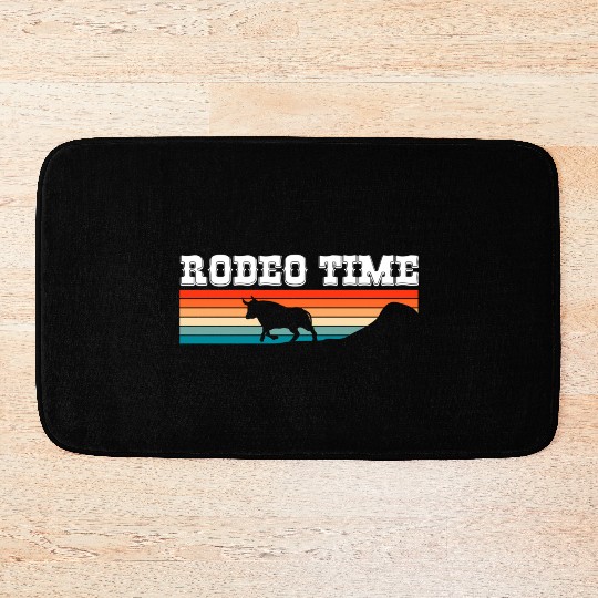 Rodeo Time Cowboy Wild West Horseman Ranch Lasso Bath Mats