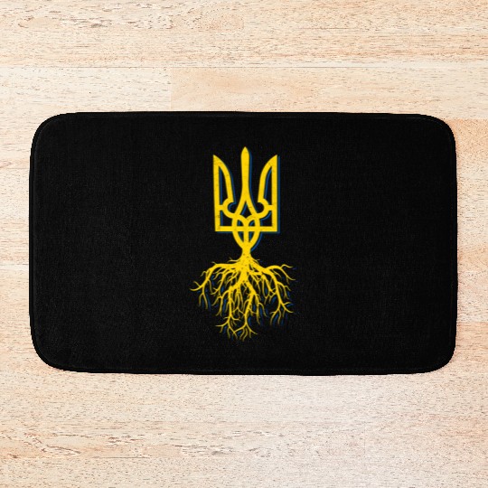 Ukraine Symbol Roo I Stand With Ukraine Free Bath Mats