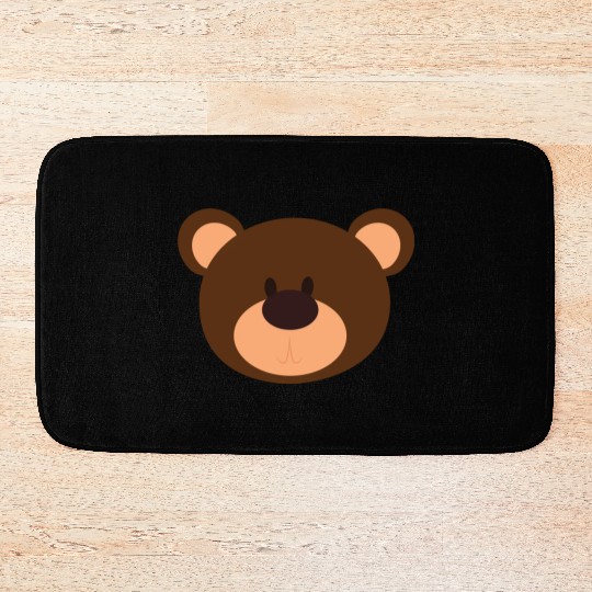Brown Face Teddy Bear Lover Bath Mats