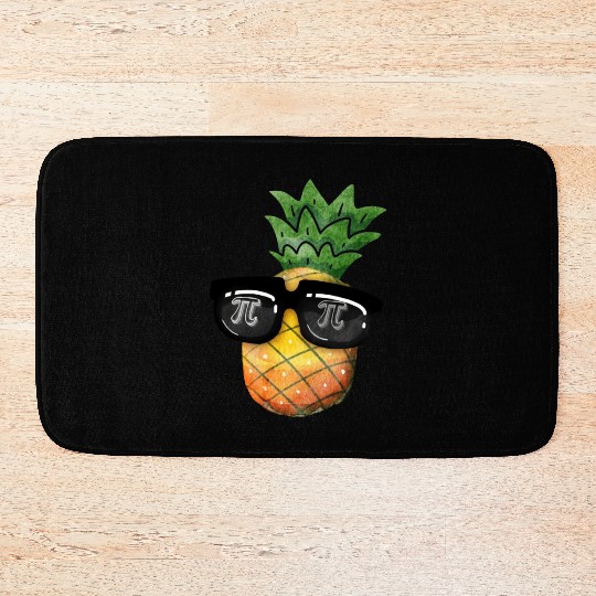 Pineapple Pi Day Bath Mats